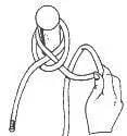 Double Clove Hitch step 1